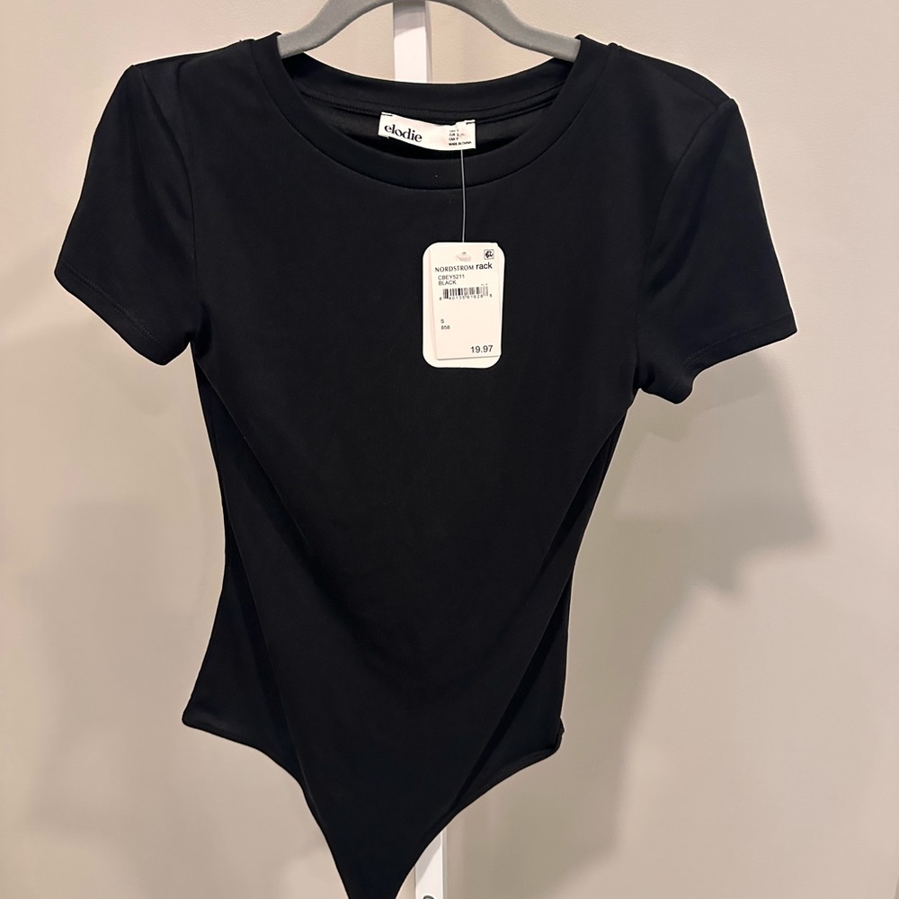 Black bodysuit with thong back